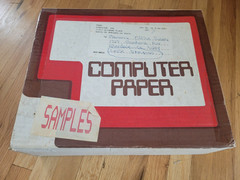 Vintage 80’s Computer Paper 9.5×11 Fanfold Tractor Feed NOS