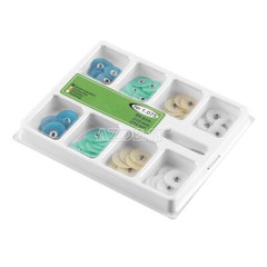 80pcs Dental Composite Finishing Polishing Discs assorted kit + Mandrel 12/14mm