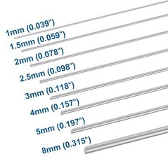 1mm Stainless Steel Rods Solid Shaft Lathe Bar Stock 2mm x 300mm Metal Rod 20…