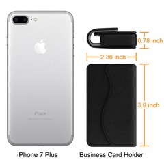 Business Card Holder Name Card Wallet Case Organizer with Magnetic Closure-Black