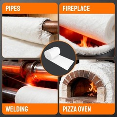 2400F Ceramic Fiber Insulation Blanket 1″ x 24″ x 300″ Ceramic Fiber Fireproof