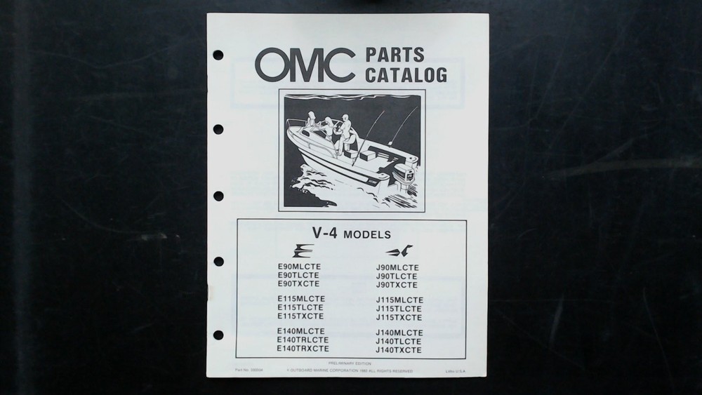 OMC V-4 Models Parts Catalog 383594 1982 Outboard Marine Boat