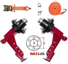 Superior Shipping Container Wheels, 6x 5.5 Lug ，Container spindle mobile kit.
