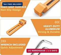 Fuzqq CNC Positioning Side Clamps, Aluminum Low Profile Vise for CNC Router Mach