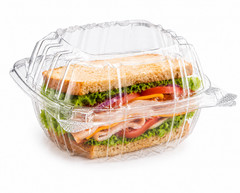 Dart C57PST1 ClearSeal 6″ Square Plastic Hinged Container 500/Case OPS