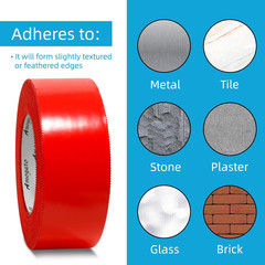 Red Stucco Tape, 2 Inch X 60 Yards X 36 Roll, Uv-Resistant Stucco Tape, Waterpro