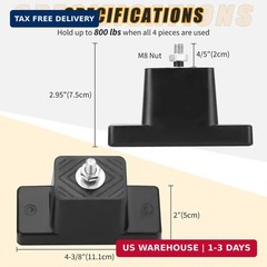 4 Pack Rubber Vibration Isolator Mounting Bracket with 8 Expansion Screws & 4 Sh