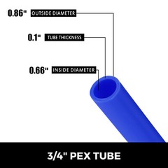 VEVOR 3/4″ – 500′ coil-BLUE Certified PEX Tubing Htg/Plbg/Potable Water