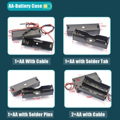 Batteries Box Case Storage With Wire Switch 1 ~ 8 x AA/AAA/18650 Battery Holder