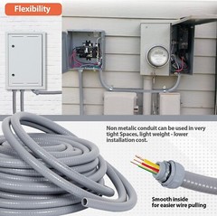 1/2″ 50ft Electrical Conduit Kit – Flexible Non-Metallic Liquid-Tight Conduit