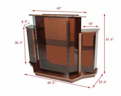 Large Delux Church Pulpit 61″ Wide X 24″ Deep X 47″ Tall Wood Acrylic Preach Lec