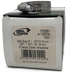 10-Pack Ideal-Tridon 5720051 3/4″ to 1-3/4″ Band – Stainless Steel Hose Clamp