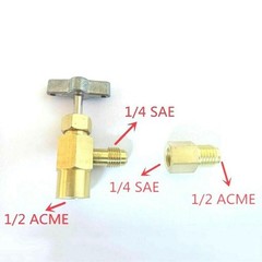 New Adapter With Tank Adapter R134a A/C Can Tap Stainless Steel Fittings