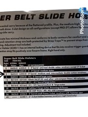 Uncle Mike’s Law Enforcement Super Belt Slide Holster R/L Hand Size 2 #8602-0