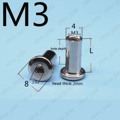 M3 M4 M5 M6 M8 M10 Steel Rivet Cap Nuts Hex Socket Furniture Connector Barrel