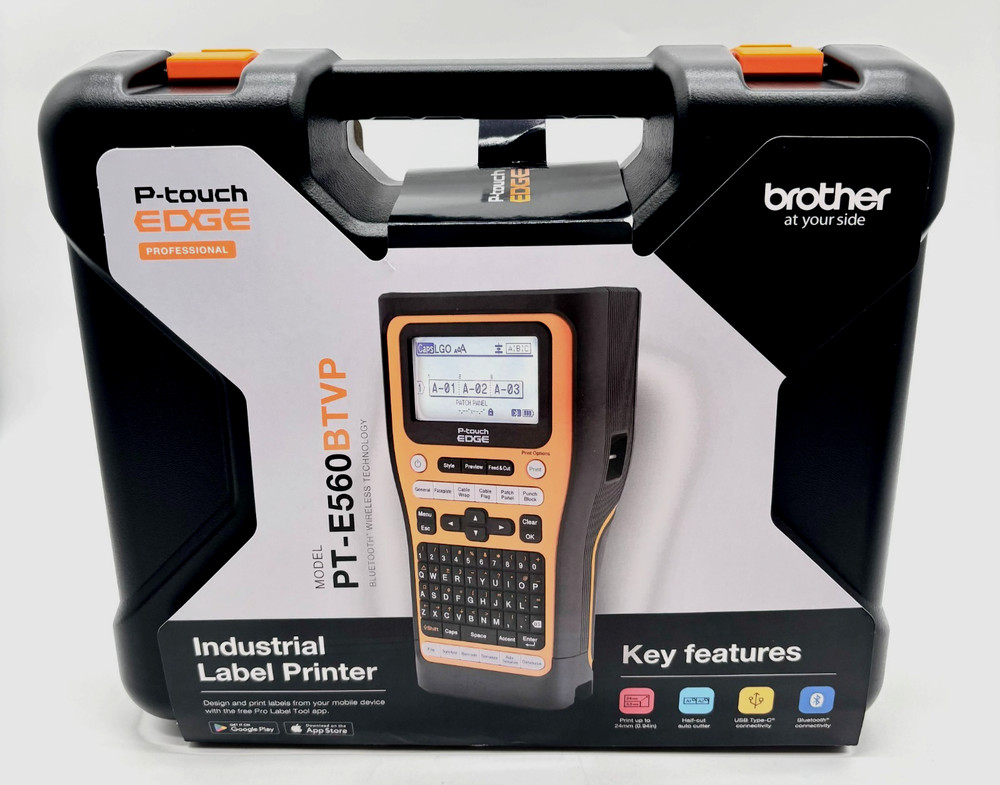 Brother Bluetooth Wireless Technology Industrial Label Printer PT-E560BTVP