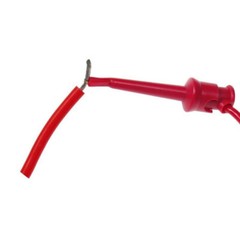 5x 4mm Stackable Banana Plug To Test Hook Clip Test Leads Mini Grabber Cable US