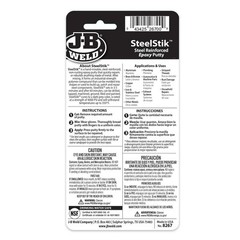 J-B Weld 8267 SteelStik Steel Reinforced Epoxy Putty Stick – 2 oz.