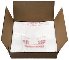 Bags 1/6 Large 21 x 6.5 x 11.5 “Thank You” T-Shirt Plastic Grocery Shopping Bags