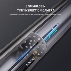 Ralcam Articulating Borescope Endoscope with Light 8.5mm Inspection Camera 10FT