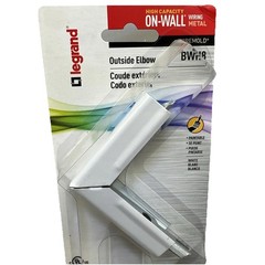 Legrand BWH8 Wiremold Metal Raceway 90-Degree Outside Elbow White Wire mold Brac