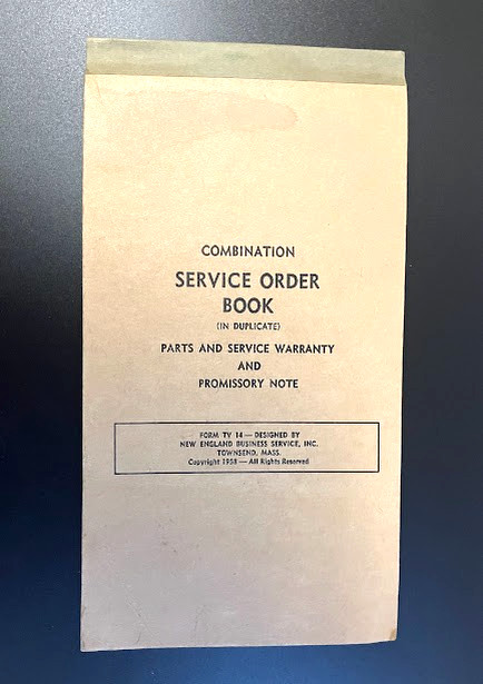 Vintage New England Business Services Duplicate Cash Receipt Book Carbon Paper