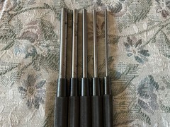GEN. HADWE.MFG.00.NEW YORK USA 8’’ DRIVE PIN PUNCHES FIVE PIECES SET