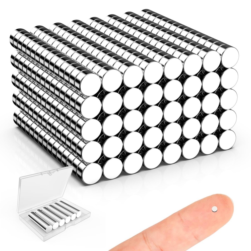 Mini Magnets, 600 Pack 2×1 mm Small Round Magnetic Rare Earth Neodymium Fridg…
