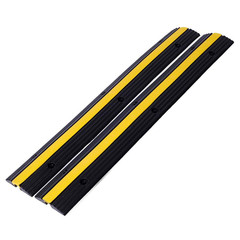 6600 Lbs. Load Capacity 1 Channel Rubber Cable Protector Ramp Rubber Speed Bumps