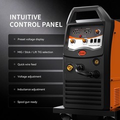JASIC Welder MIG250 Heavy Duty MIG Welding Machine On Cart 115/230V Dual Voltage