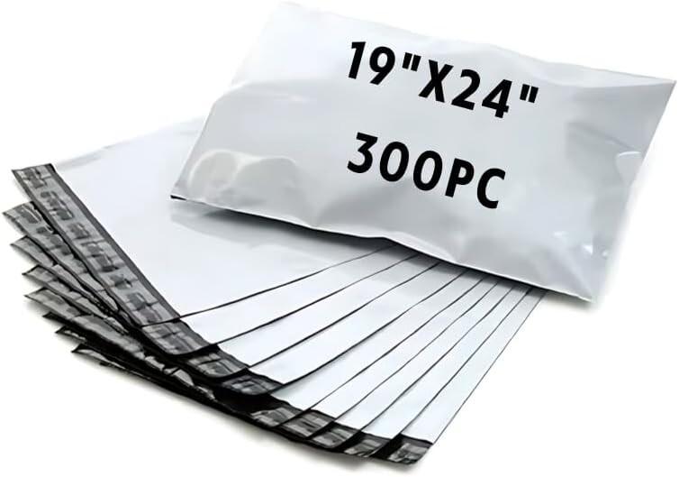 300 Pack 19″x24″ Inches Poly Mailers Bags Self Adhesive Shipping Bags