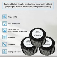 6Rolls 400 Price Tag Jewelry Labels Rat Tail 30373 for Dymo LabelWriter 320