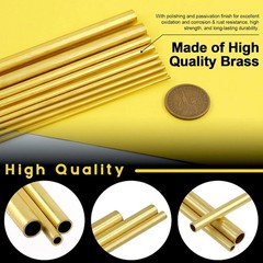 Brass Tube Brass Pipe Length 300mm Select Round Diameter 0.8mm – 25mm DIY Tube