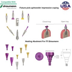 US Fit Straumann ITI BL/BLT Implant Healing Abutment Impression Open/Closed Tray