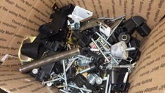 18 lb Bulk Furniture Cabinet Hardware Lot Euro Hinges Screws Brackets Cam Locks