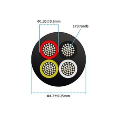 22 Gauge 4 Conductor Electrical Wire 25FT, 2464 22 AWG 4 Wire Cable Tinned C
