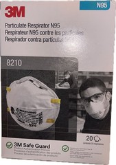 Genuine Brand New 3M 8210 N95 Particulate Respirator 20 Masks/Box Exp.2029