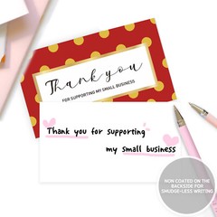 Thank You Cards Small Business (3.5 x 2 Inches – 100 pcs, 300GSM) by Modern 5th