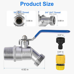 IBC Tote Hose Adapter, 3-Size IBC Tote Adapter, 2.44″ Fine、2 “Fine, and 2” Coars