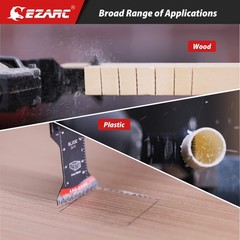 EZARC Japanese Tooth Oscillating Saw Blade, 5 PCS Arc Edge Cr-V, Black
