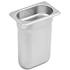 Commercial Grade 1/9 Size 6 Deep Food Pan Anti-Jam 22 Gauge Metal Steam Table