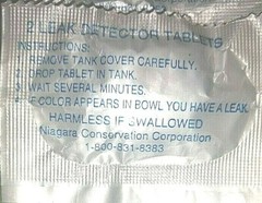 Leak Detecting Dye Tablets for Toilet Tanks 20 packs (40 tablets in total)