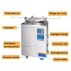 35 Liter High Pressure Sterilizer Vertical Autoclave LED Display 105-134°C USA
