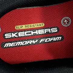 Skechers Work Nampa Groton Men’s 7.5 Black Slip Resistant Memory Foam Shoes New