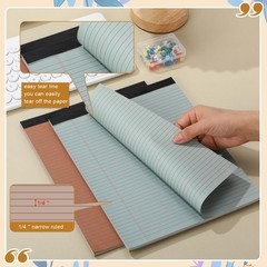 Fuutreo 8 Pcs 8.5” x 11” Colored Legal Pad 50 Sheets Per Advanced Grey