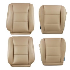 Front Driver Passenger Seat Cover Tan Leather for Land Cruiser 1998-2007