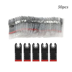 50Pcs Bi-Metal Oscillating Saw Blades 34MM Multi Tool Blades Kit Metal Cutting
