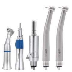 Dental High & Low Speed Handpiece Air Turbine kit Push Button Air Motor 4 Holes