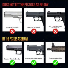 DEFENTAC 800lm Pistol Light with Green Beam for and Combo