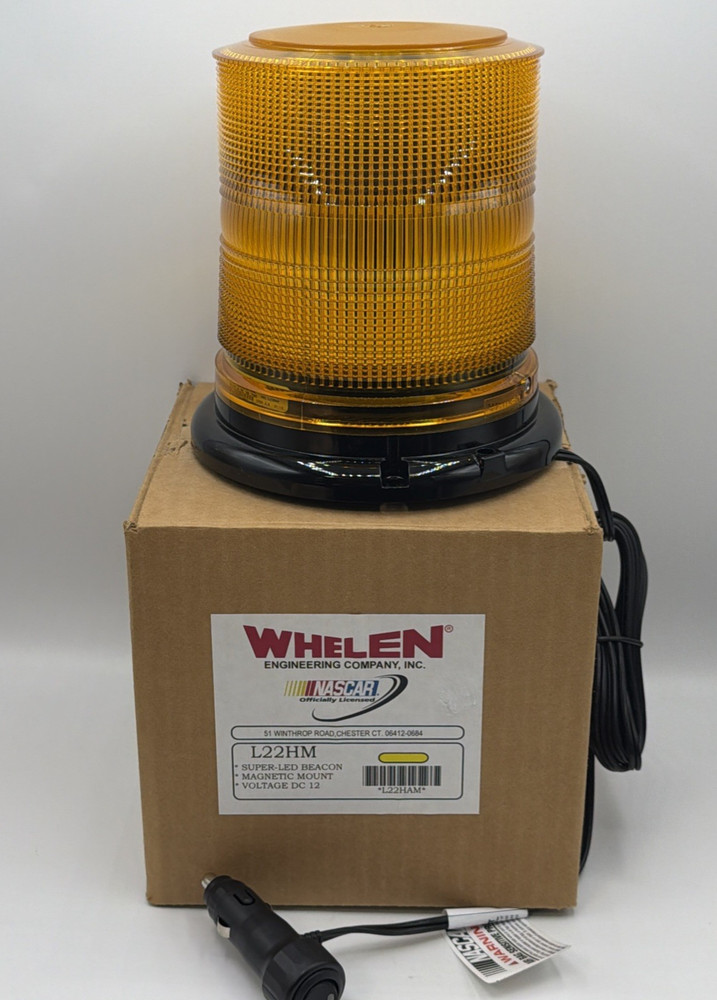 Whelen LED Beacon Amber Model Series MAG Mount NOS L22HAM